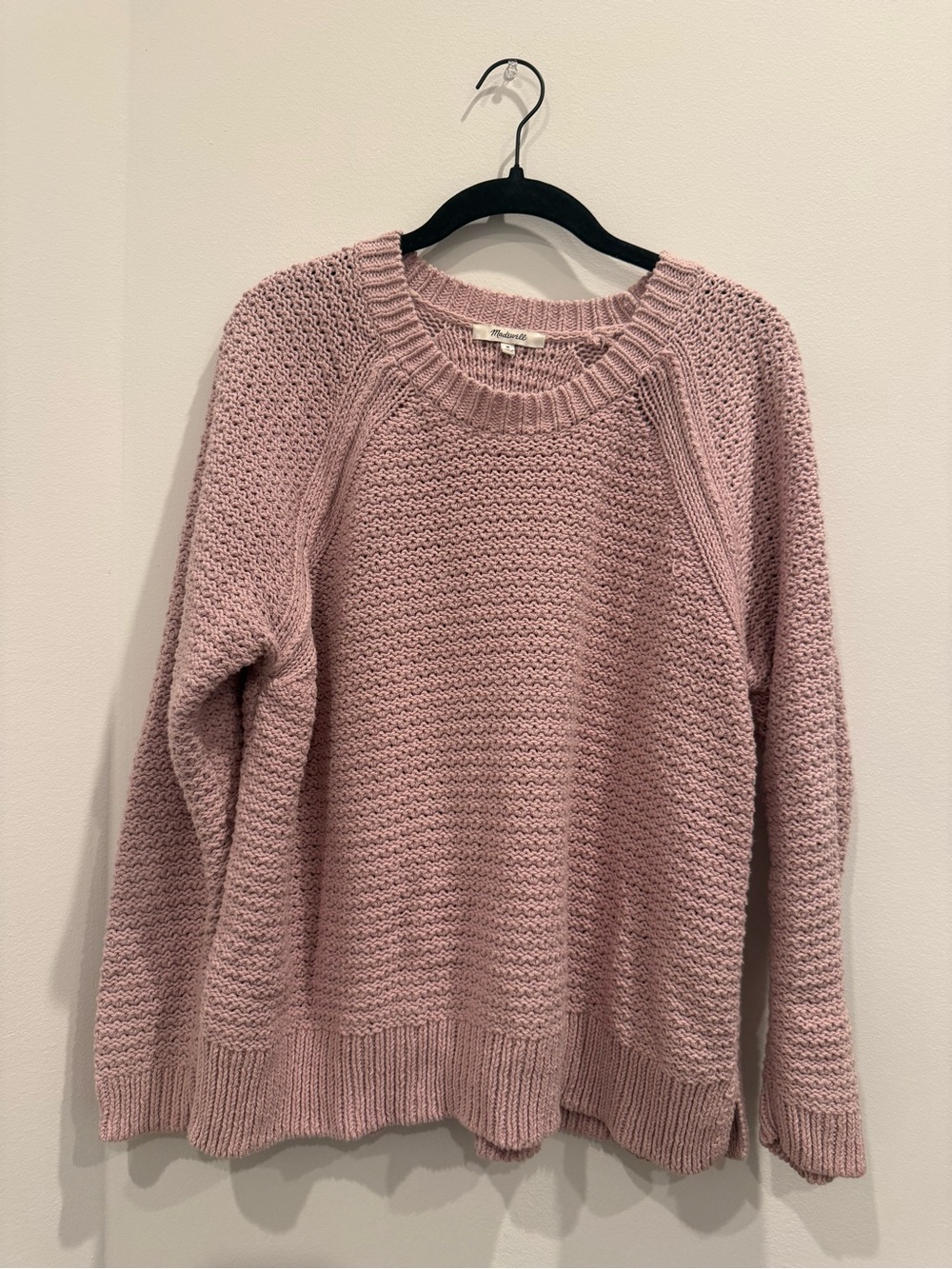 Madewell Dusty Pink Crewneck Knit Sweater